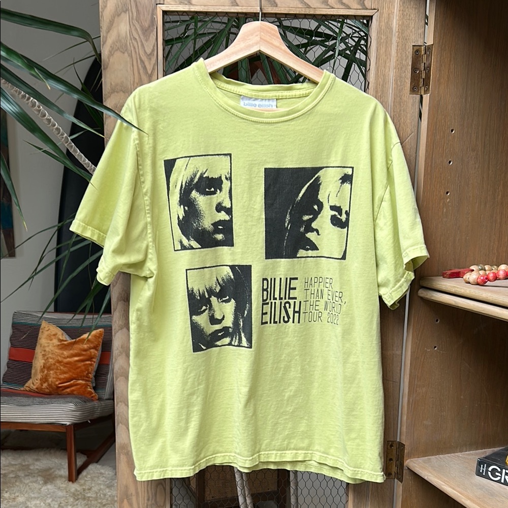Neon Yellow Graphic Short Sleeve Tour Tee